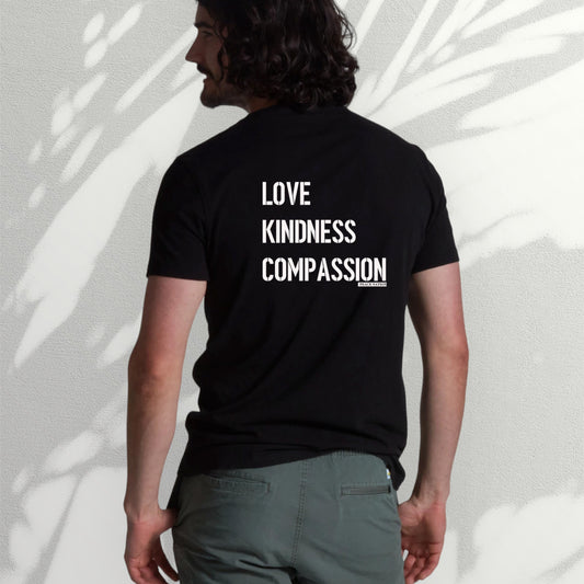 Men hemp black t shirt
