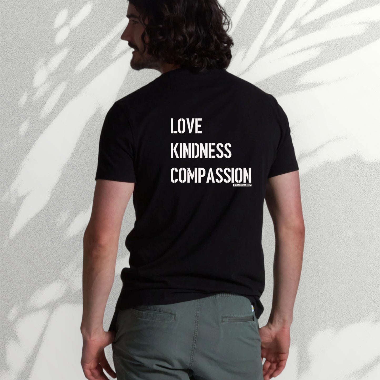 Men hemp black t shirt